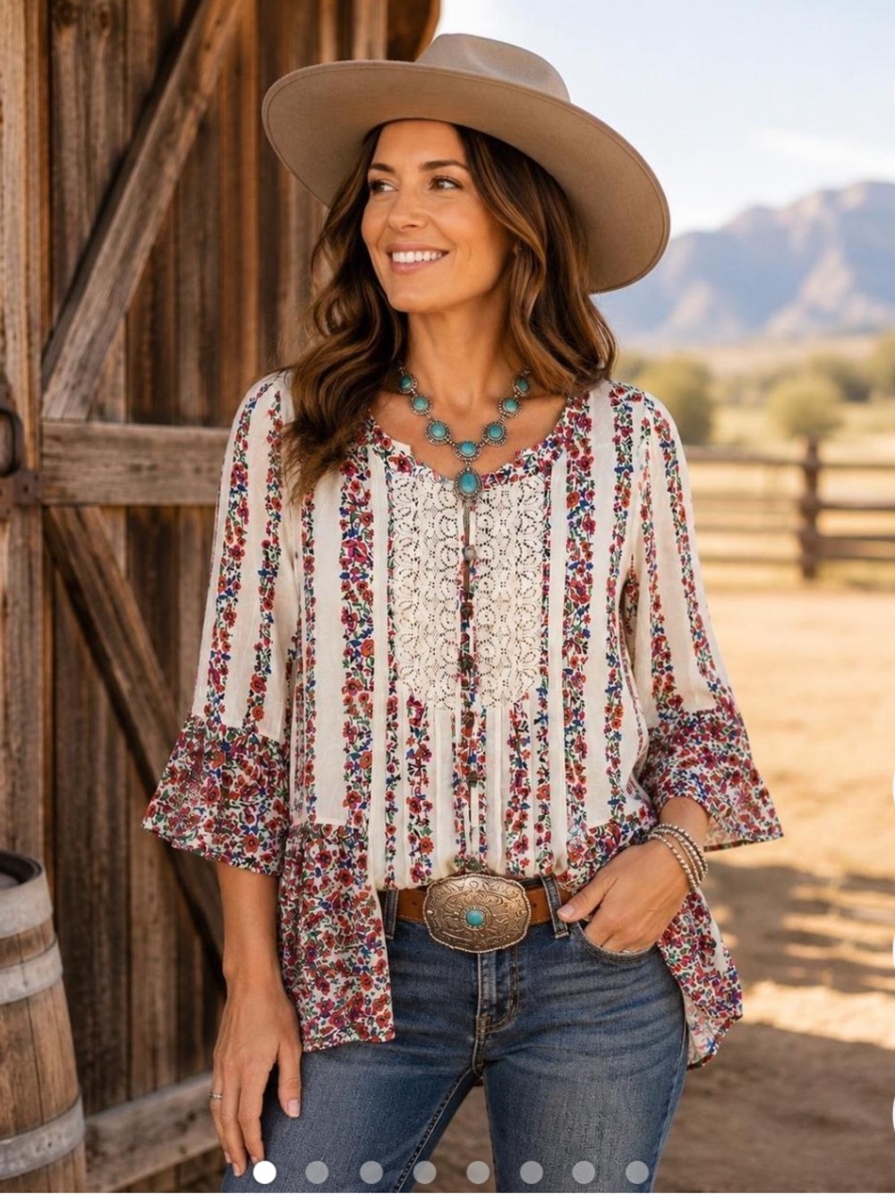Anthropologie Maeve Floral Hiver Ivory Blouse Lace Button Up Top size 2